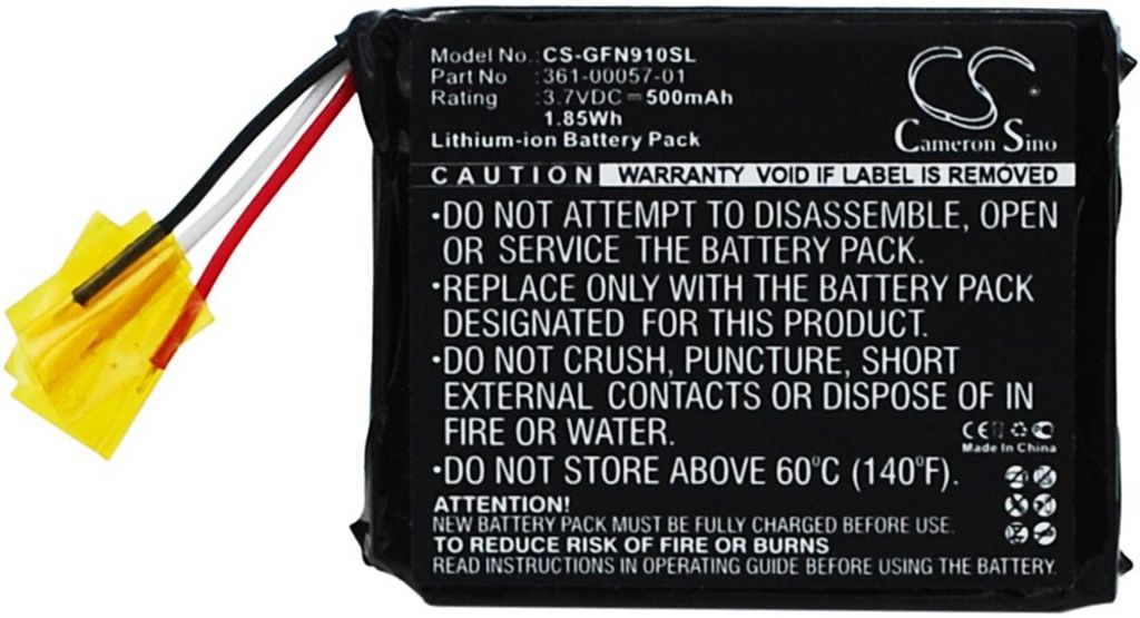 Battery for Garmin forerunner 910XT etc