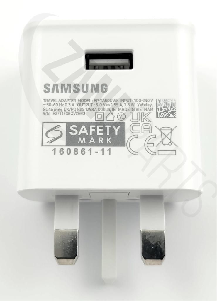 Samsung SM-A035G Galaxy A03 Adaptor UK Type USB (EP-TA50UWE) (vit)