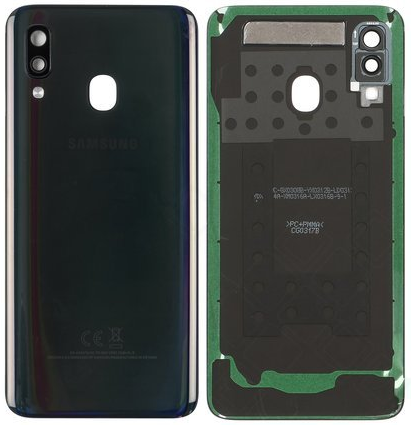 Galaxy A40 bakstycke svart