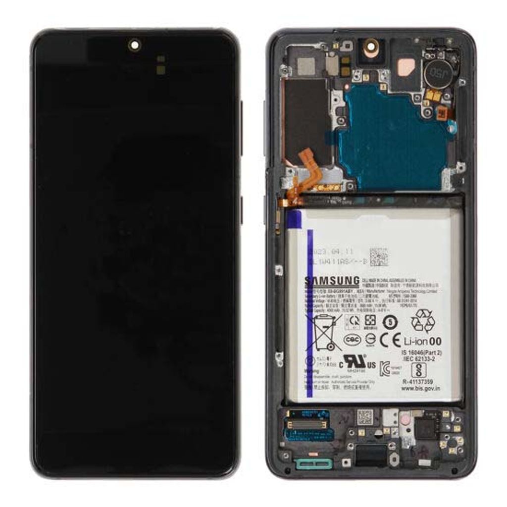 Samsung Galaxy S21 LCD-skärm incl. batteri original - Phanton grå