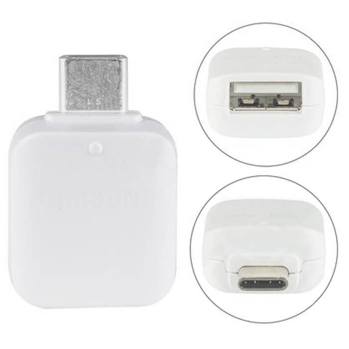Samsung Galaxy OTG USB-C adapter - vit