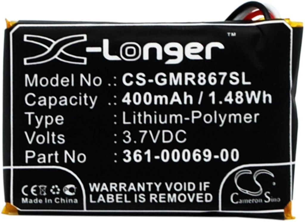 Battery for Garmin 010-11867-10 etc