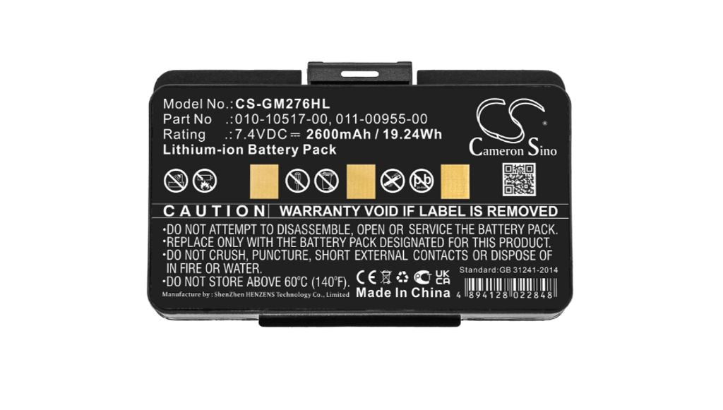 Battery for Garmin GPSMAP 276 etc