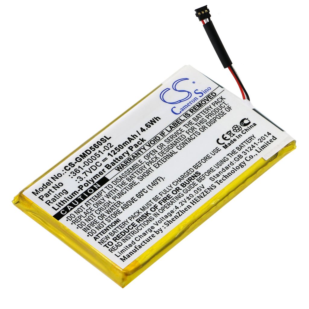 Battery for Garmin Dezl 560LMT etc