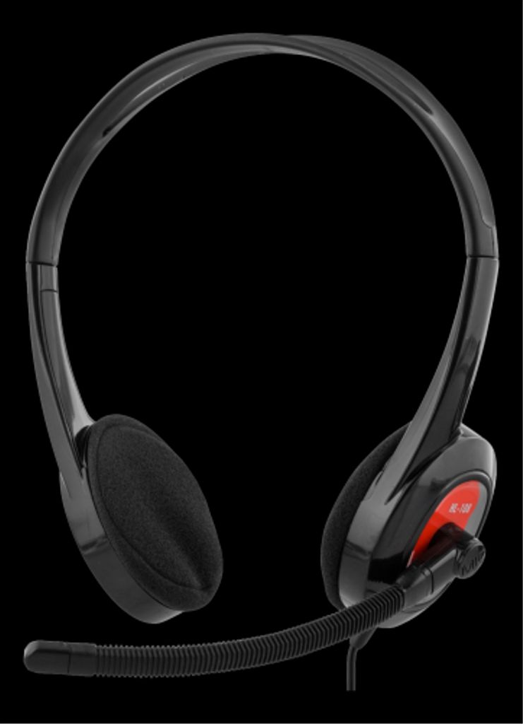 Deltaco Stereo Headset, On-Ear, 1.8m, 3.5mm - svart