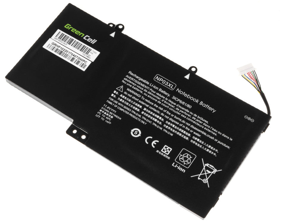 Green Cell Battery for HP Pavilion x360 13-A 13-B etc., 11.4V 3400mAh
