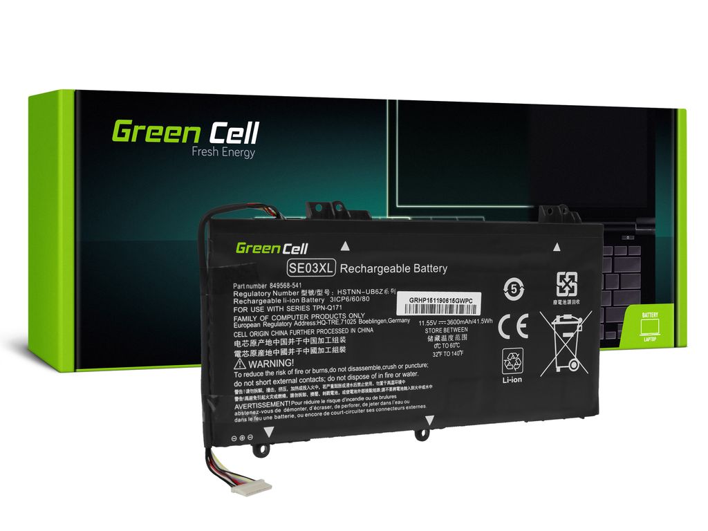 Green Cell SE03XL Battery for HP Pavilion 14-AL/14-AV HSTNN-LB7G/UB6Z