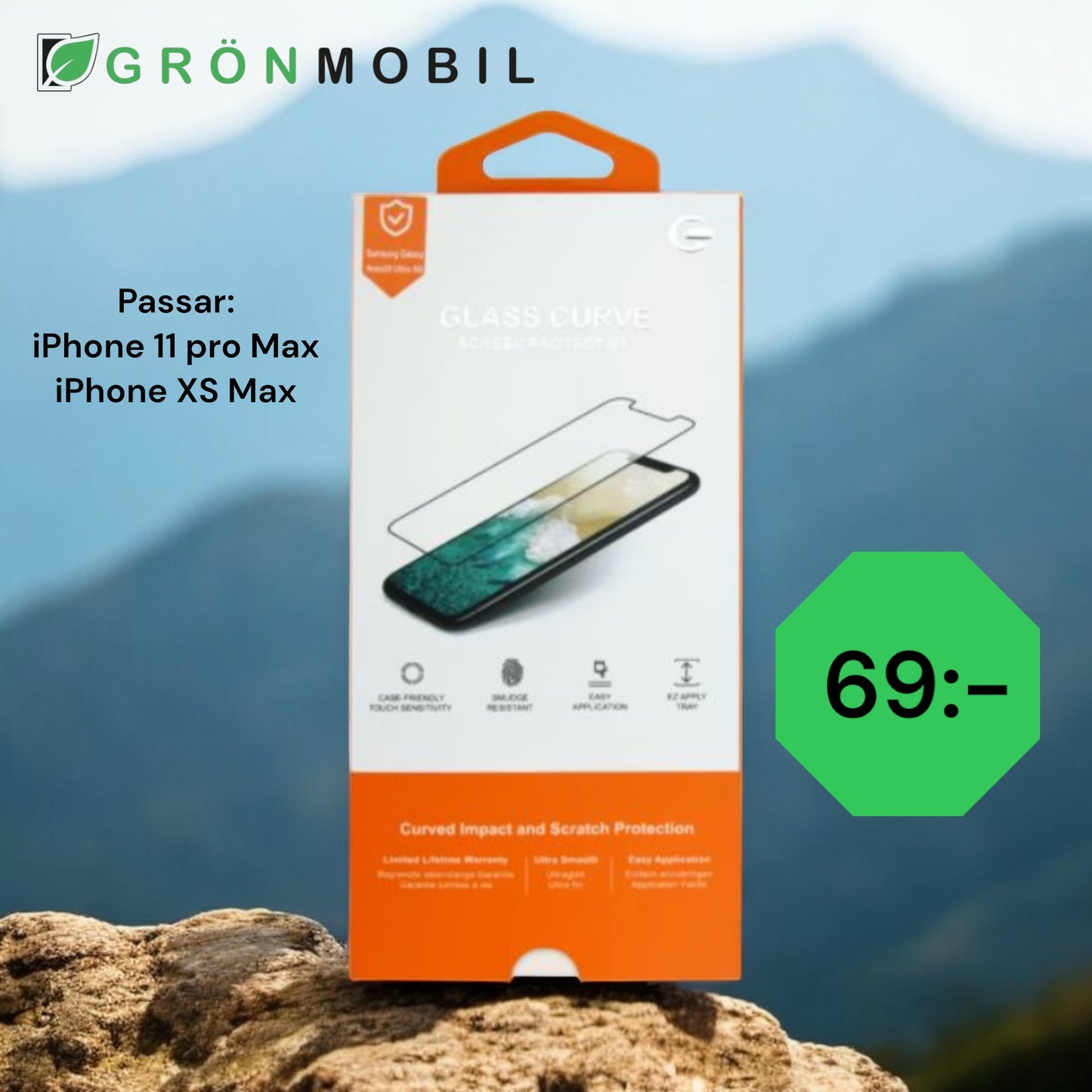 Skärmskydd Privacy iPhone 11 Pro Max/XS Max - 3D Härdat Glas