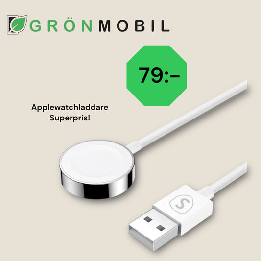 SiGN Magnetic Charger for Apple Watch, 2.5W, 3A, 1.2m - White