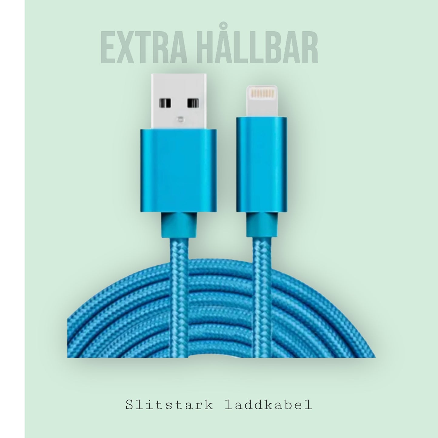 SiGN USB cable Lightning for iPhone & iPad, 3A, 3m - Blue/Nylon