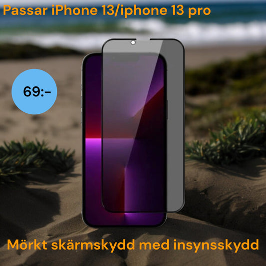 Skärmskydd Privacy iPhone 13/13 Pro - 3D Härdat Glas