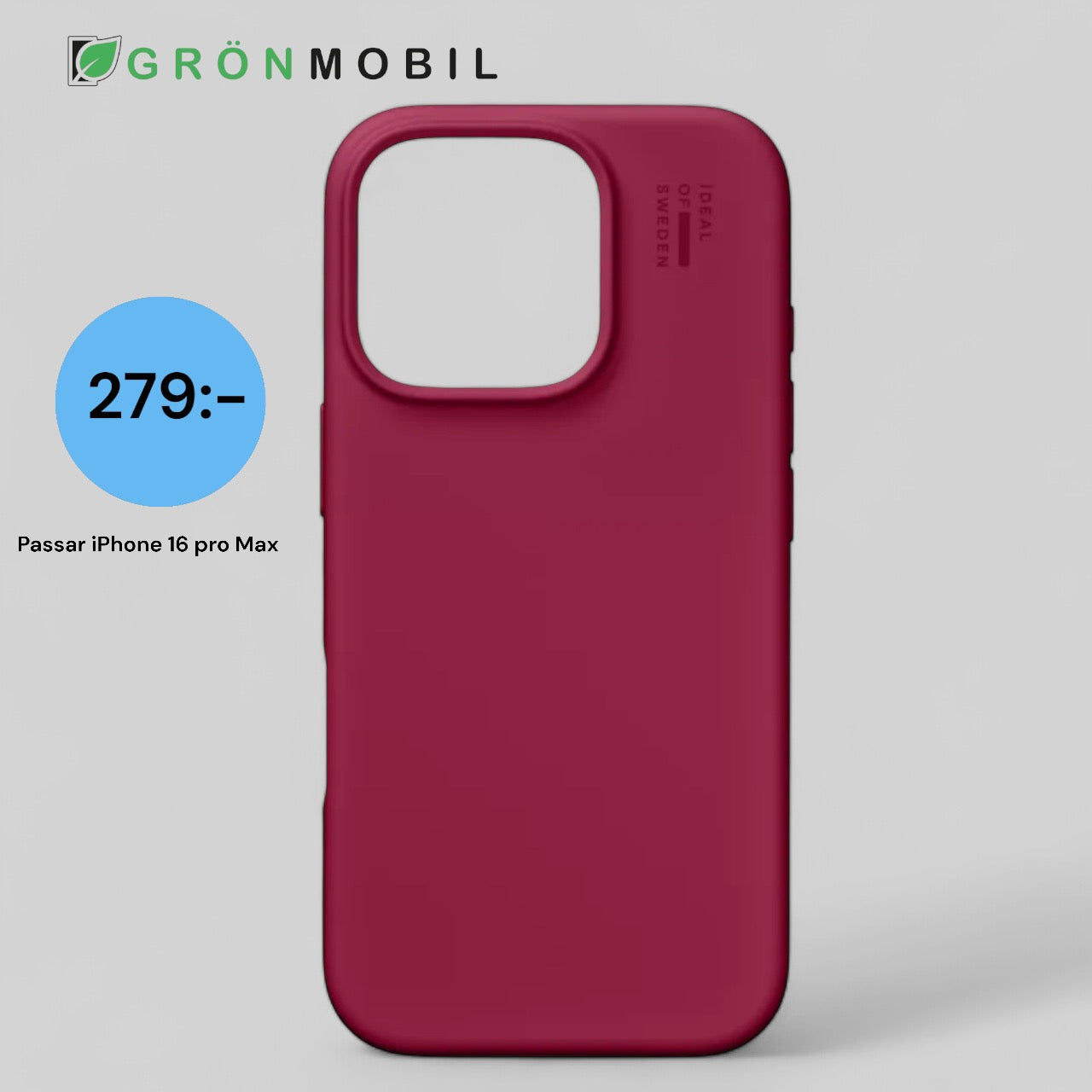 Ideal of Sweden iPhone 16 Pro Max Silicone Case - Cranberry