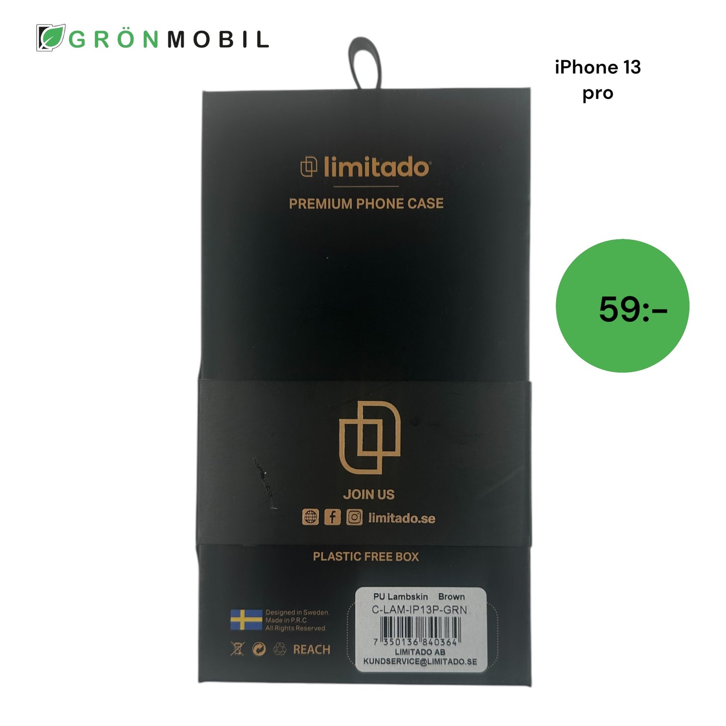 Iphone 13 pro brun lammskin