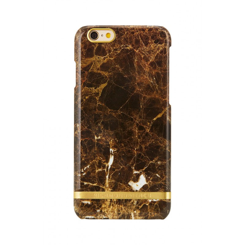 Richmond & Finch skal for iPhone 6/6S – brun Marble Glossy