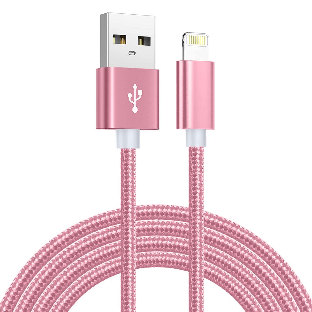 SiGN USB Cable with Lightning Connector till iPhone & iPad, 2.1A, 2m – Pink