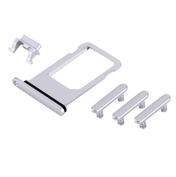 iPhone 8 Sim Card Holder & Side Buttons - Silver