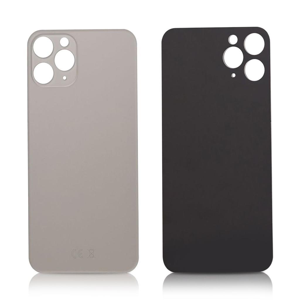 IPhone 11 Pro Max bakglas without logo High Quality silver