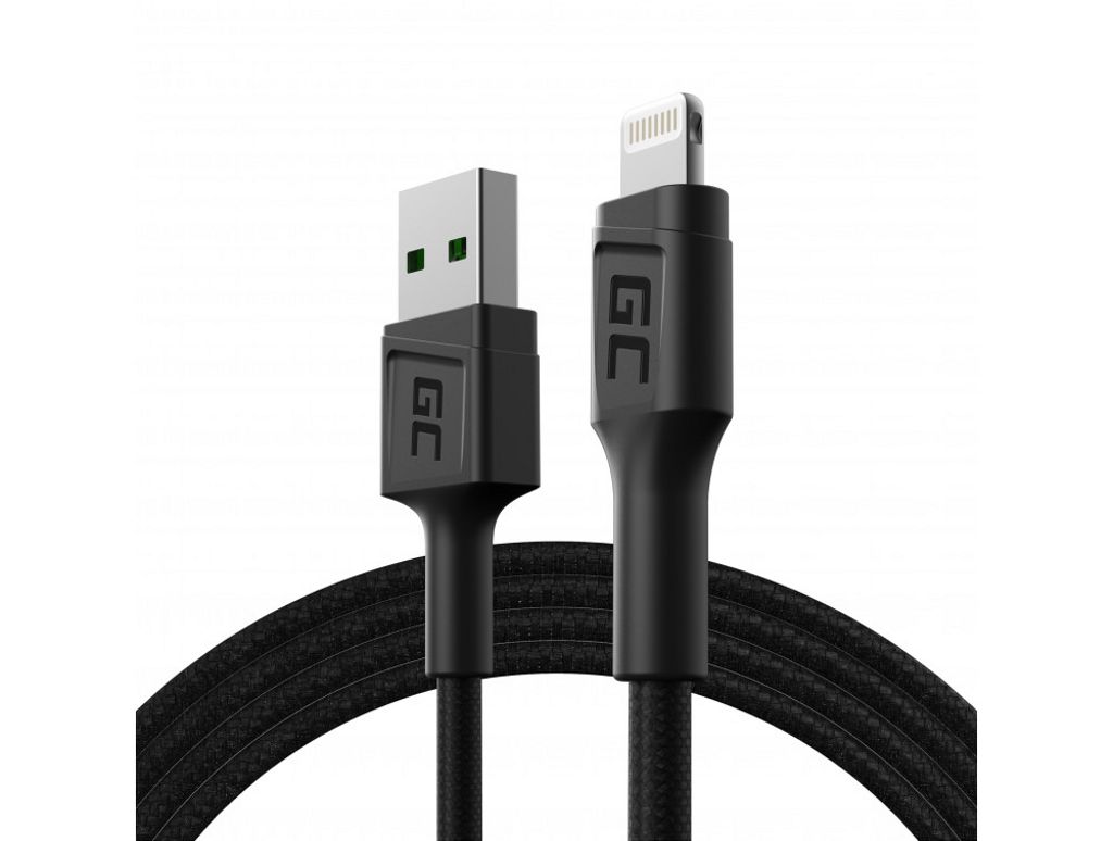 Grön Cell kabel PowerStream USB-A - Lightning 1.2m QC Apple 2.4A