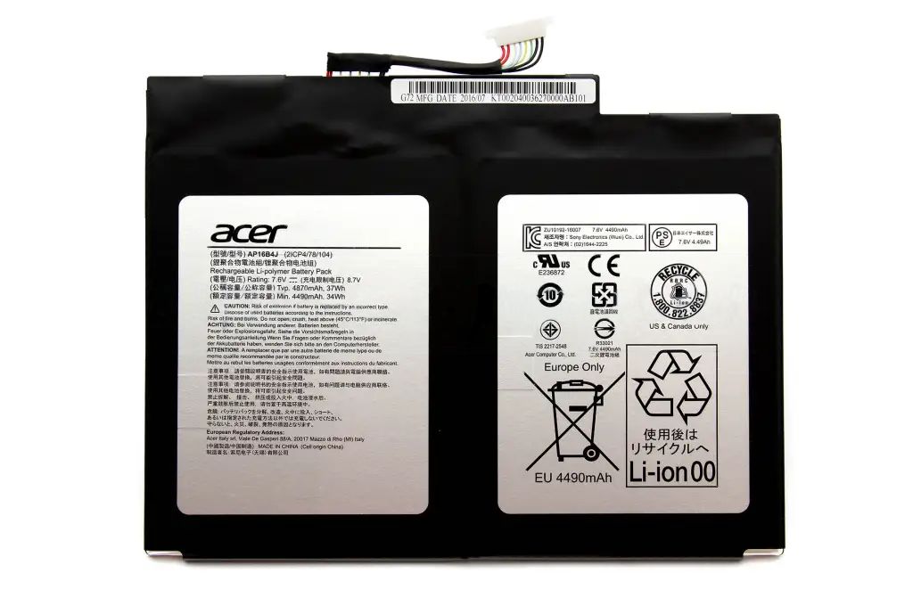 ACER Battery Li-Po, 4870mAh Main
