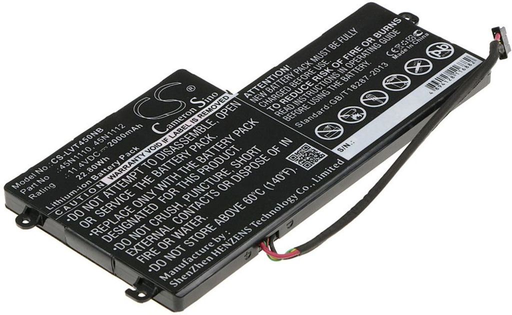 Battery for Lenovo Thinkpad K2450 etc
