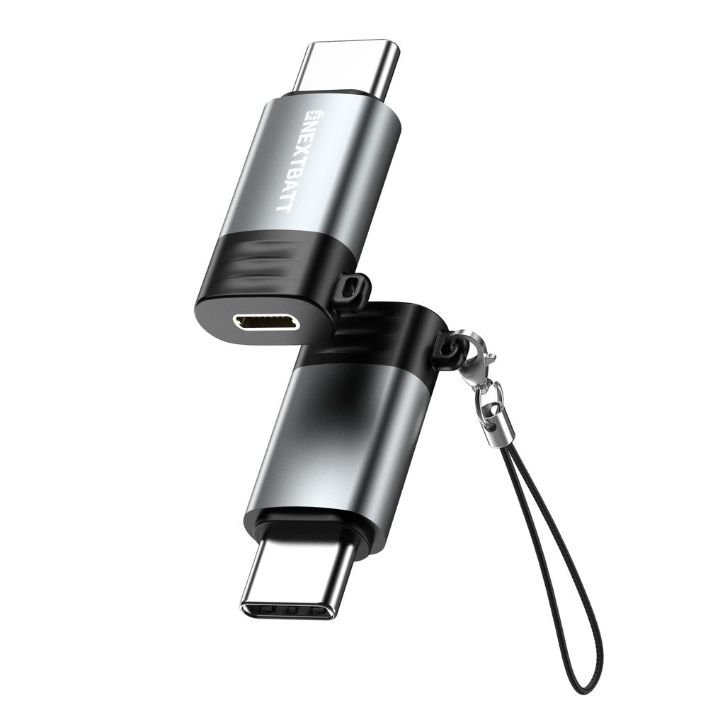 NEXTBATT Lightning female to USB-C 2.0 adapter - Black/Gray
