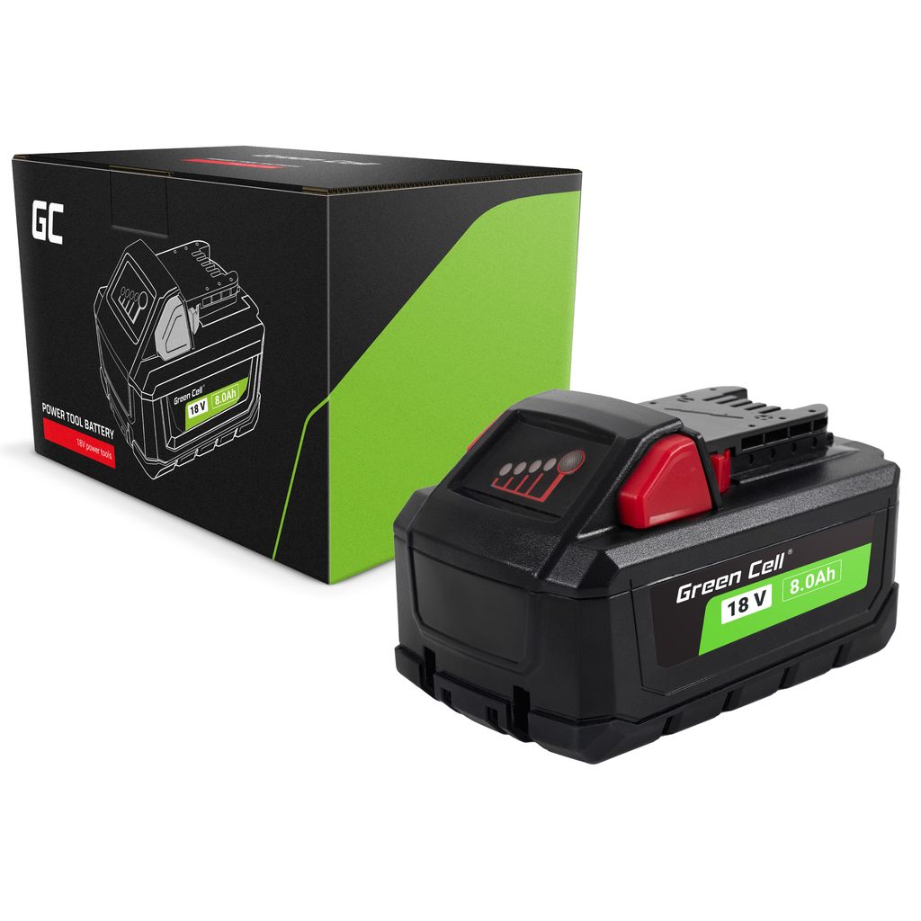 Green Cell 8Ah Replacement Battery for Milwaukee M18 18V HB8 4932471070