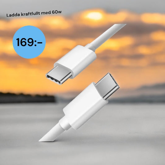 Usb-c laddare på 60w klarar mobil och laptop