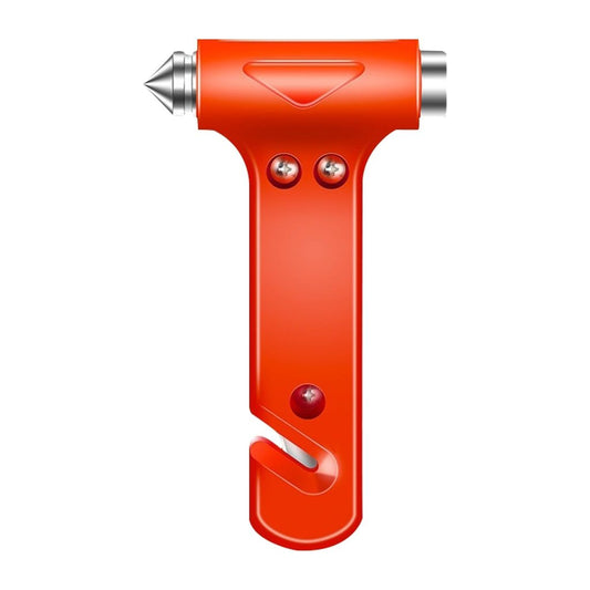 Emergency hammer and seat belt cutter - Red