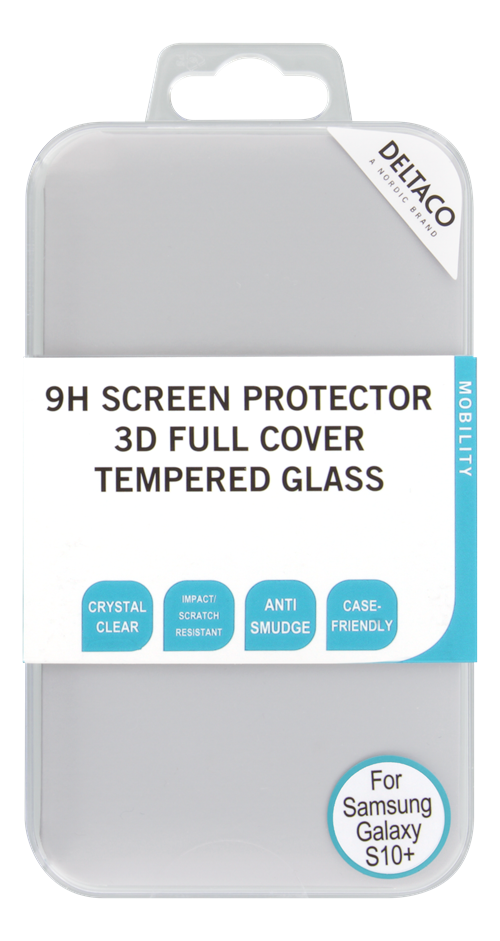DELTACO skärmskydd 3D härdat glas för Galaxy S10 Plus