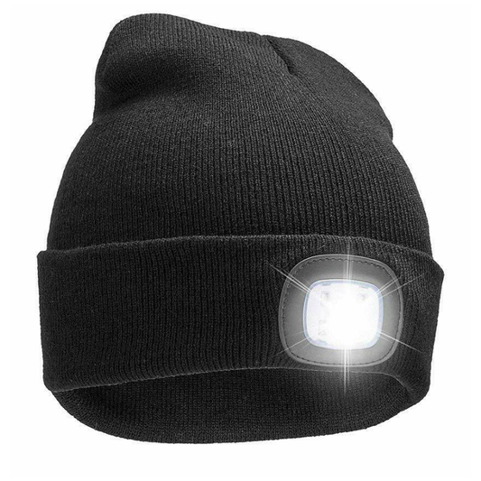 SiGN Beanie with LED lamp USB - Black