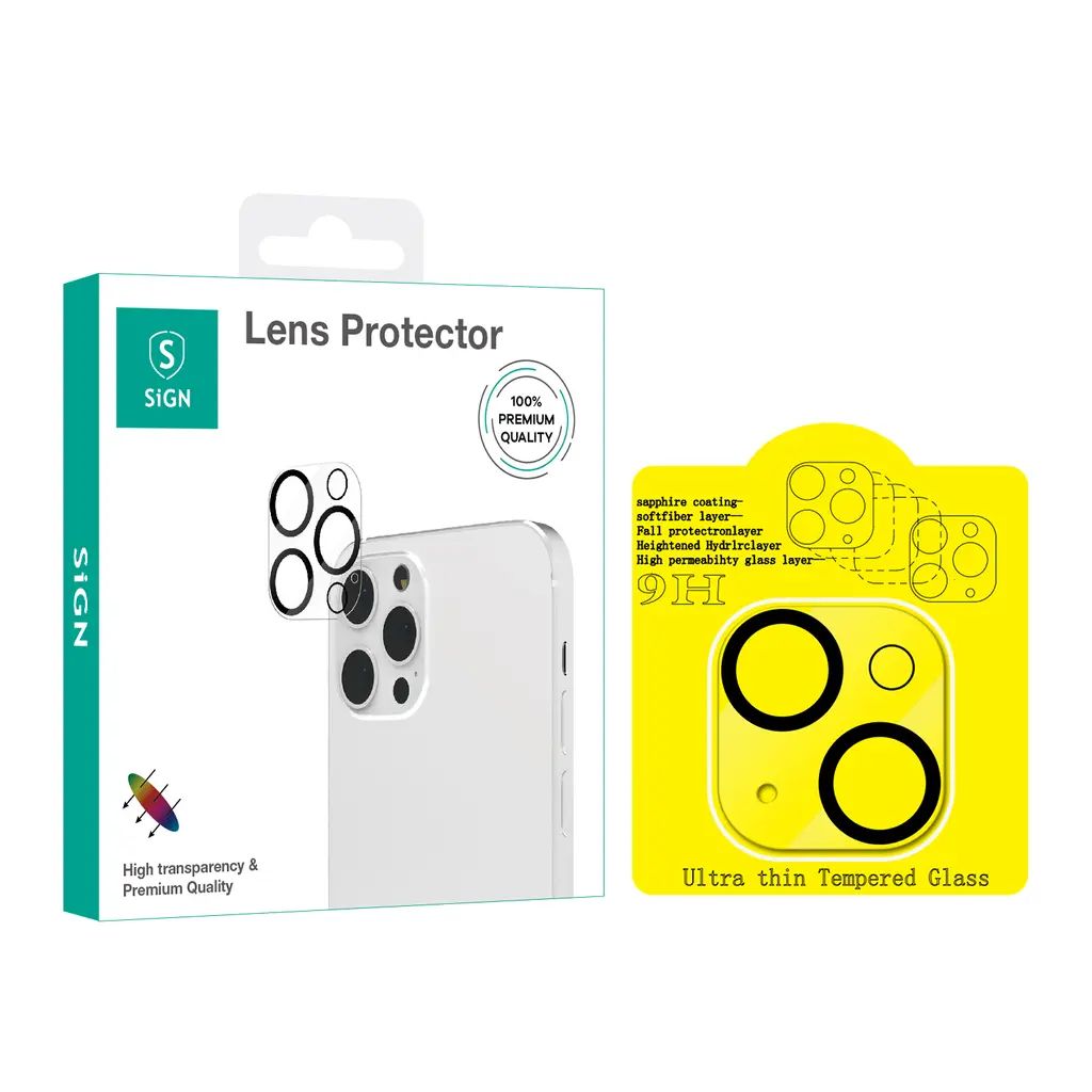 SiGN Lens Protector Tempered Glass for iPhone 15 & iPhone 15 Plus