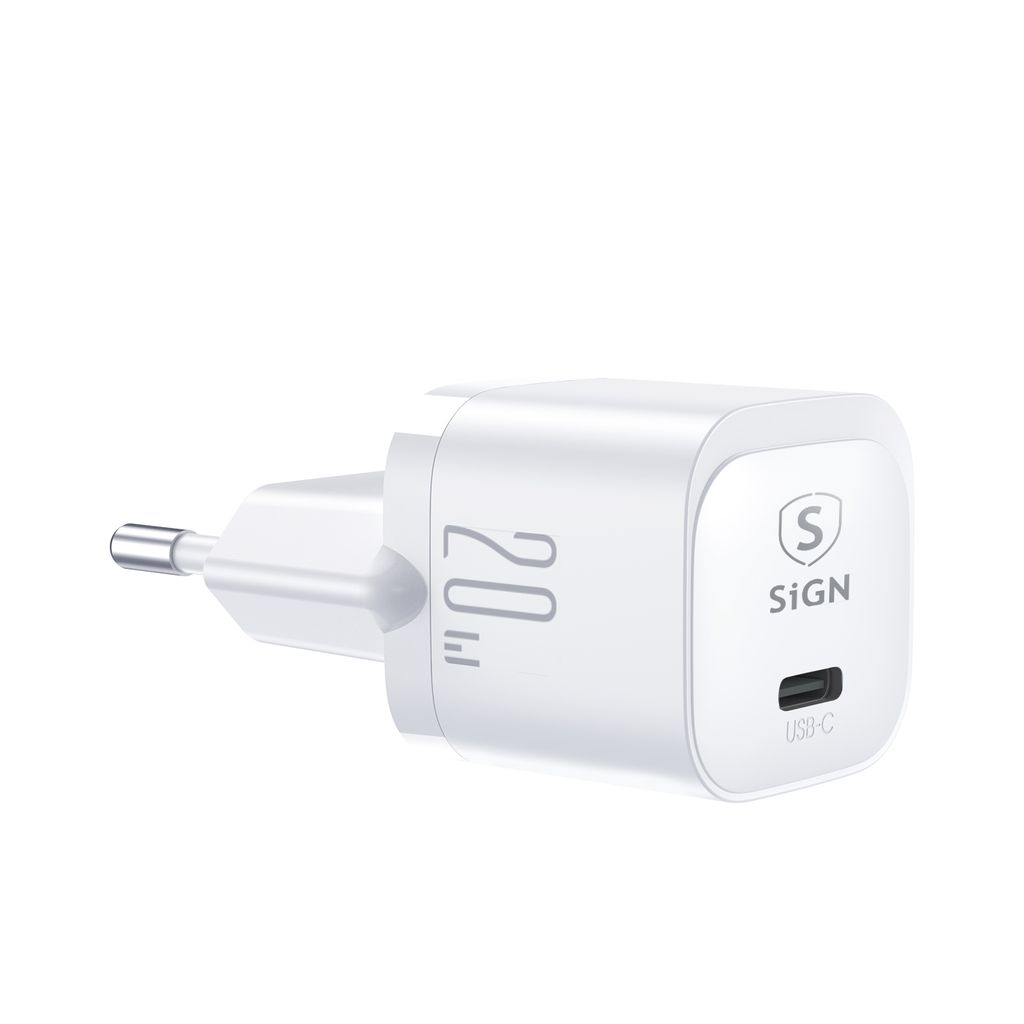 SiGN Mini Fast Charger USB-C PD 20W - White
