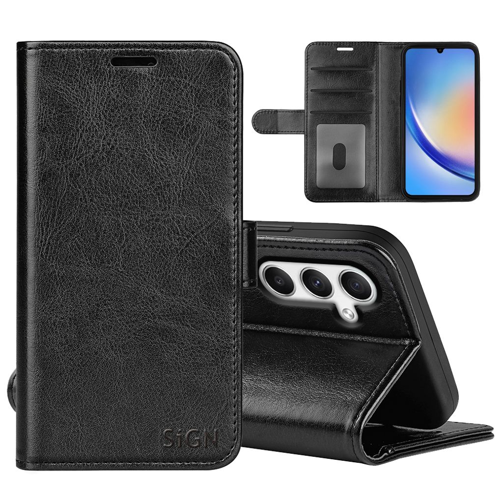 SiGN plånboksfodral till Samsung Galaxy A35 – svart
