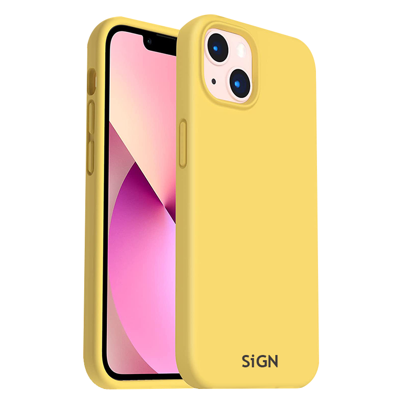 SiGN Liquid Silicone Skal for iPhone 14 Plus - Yellow