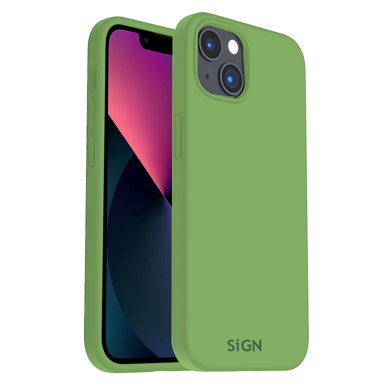 SiGN Liquid Silicone skal till iPhone 14 Plus – grön