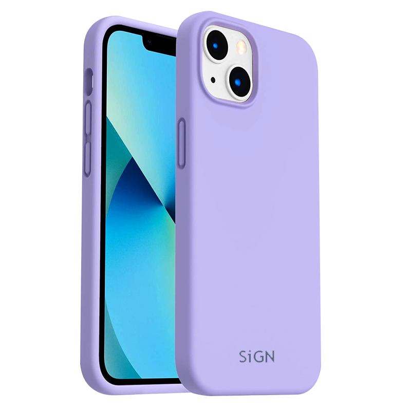 SiGN Liquid Silicone skal till iPhone 14 Plus – lila
