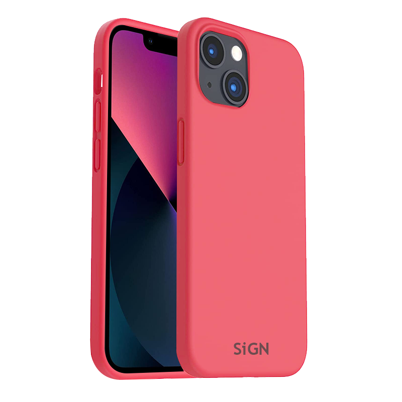 SiGN Liquid Silicone skal till iPhone 14 Plus – röd