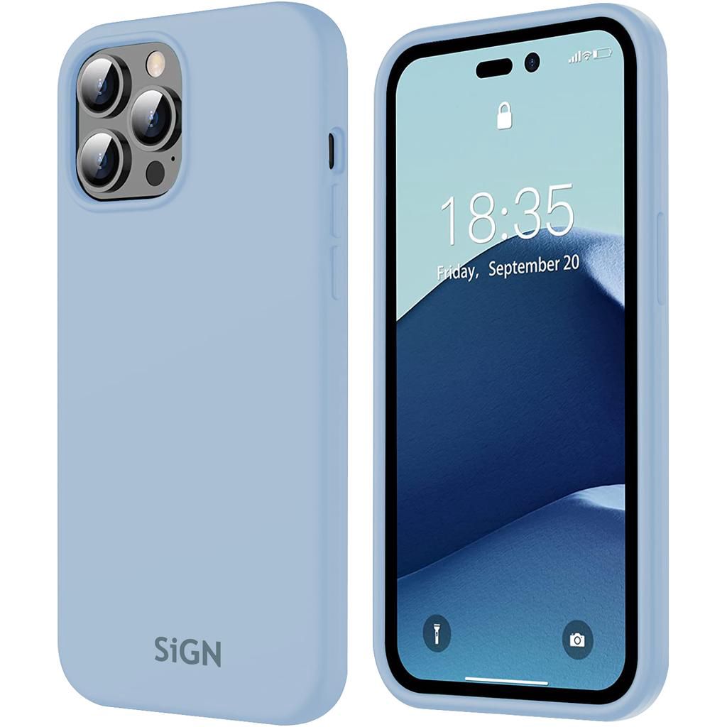 SiGN Liquid Silicone skal till iPhone 14 Pro Max – blå