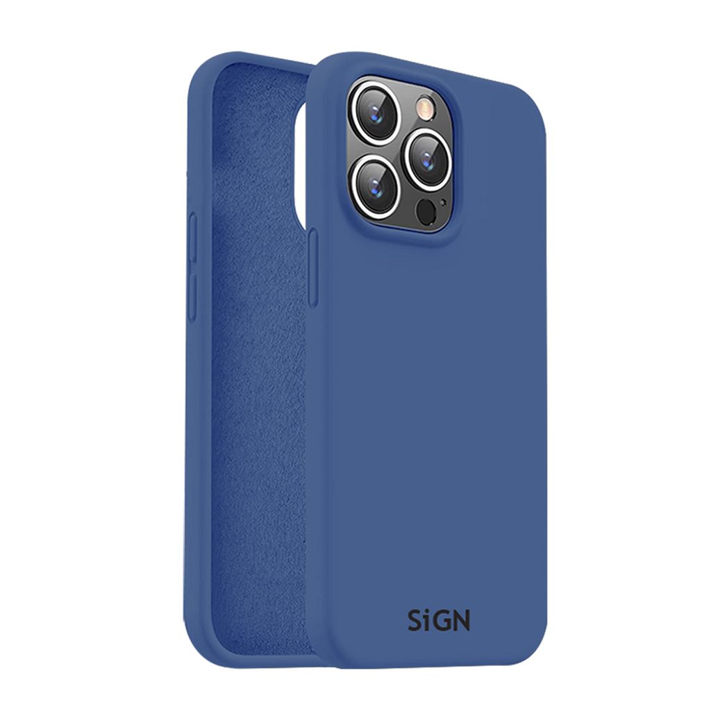 SiGN Liquid Silicone skal till iPhone 15 Pro – blå