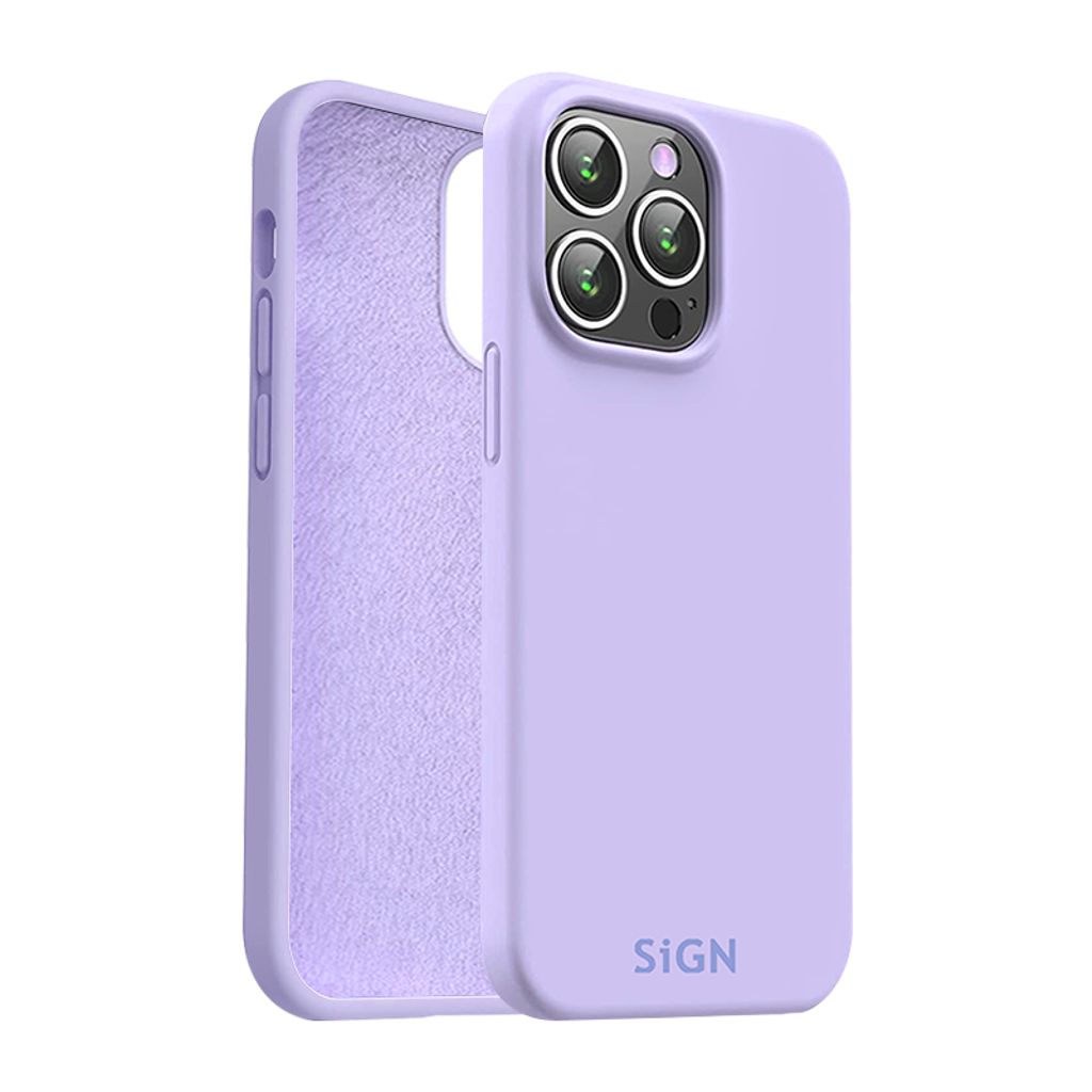 SiGN Liquid Silicone skal till iPhone 15 Pro – lila