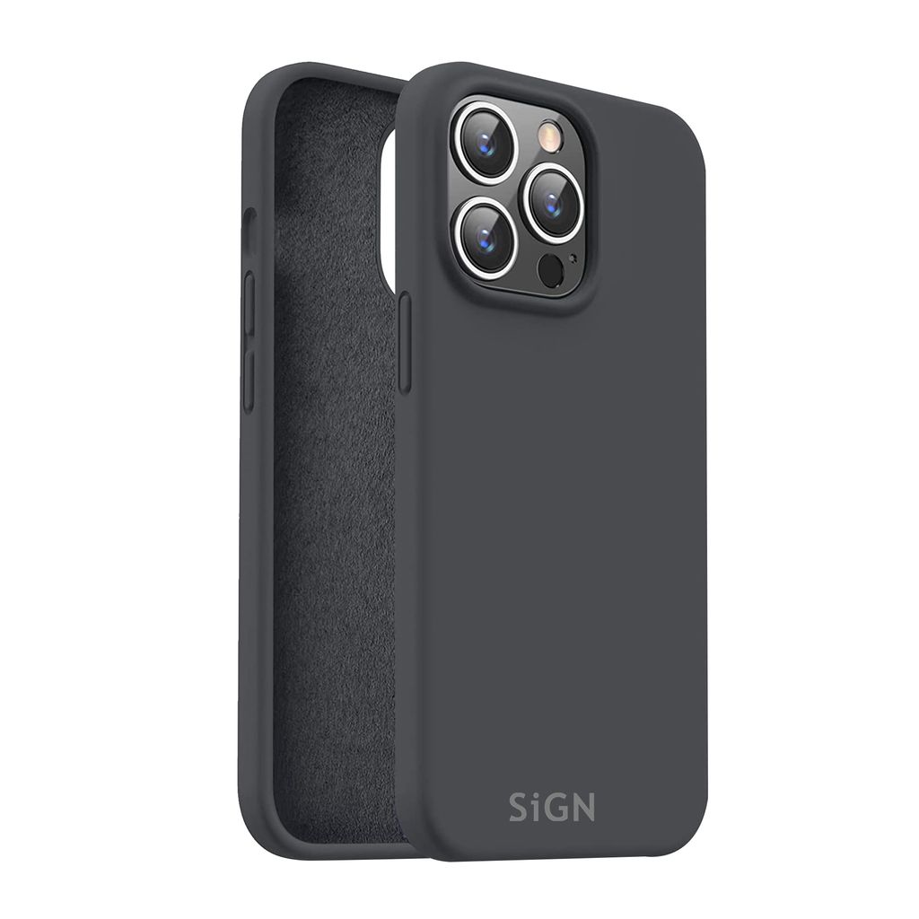 SiGN Liquid Silicone skal till iPhone 15 Pro Max – svart