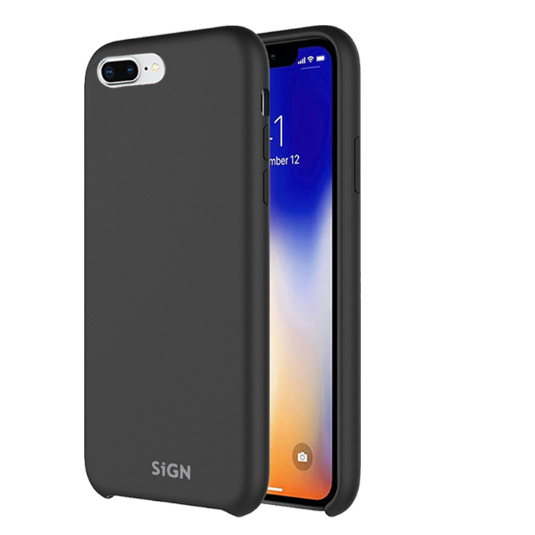 SiGN Liquid Silicone skal till iPhone 7 & 8 Plus – svart