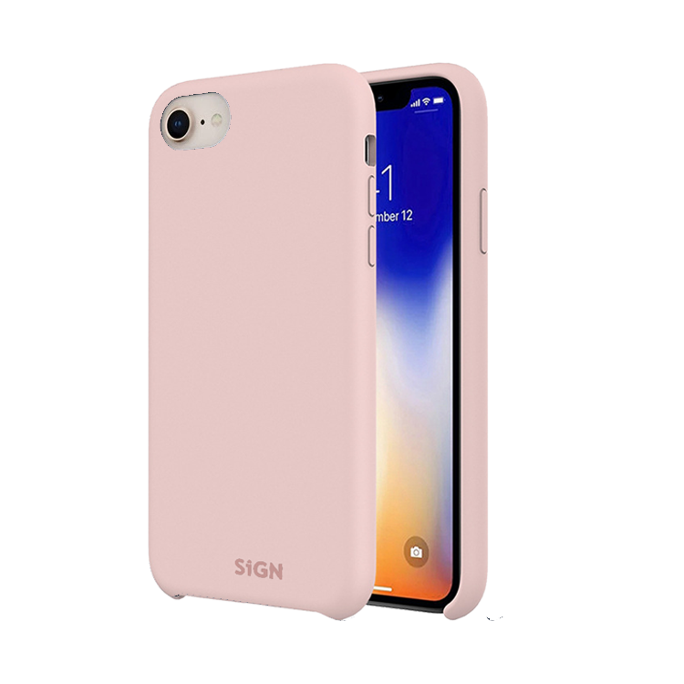 SiGN Liquid Silicone skal till iPhone 7 & 8/SE 2 – rosa