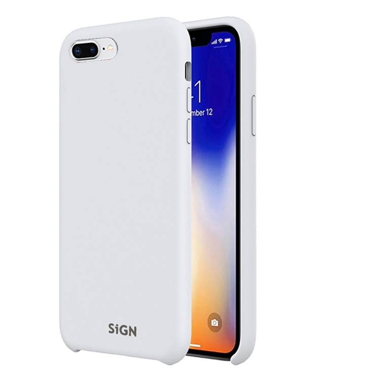 SiGN Liquid Silicone skal till iPhone 7 & 8 Plus – vit