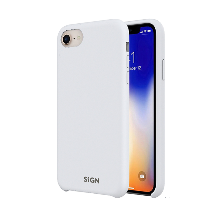 SiGN Liquid Silicone skal till iPhone 7 & 8/SE 2020/SE 2022 – vit