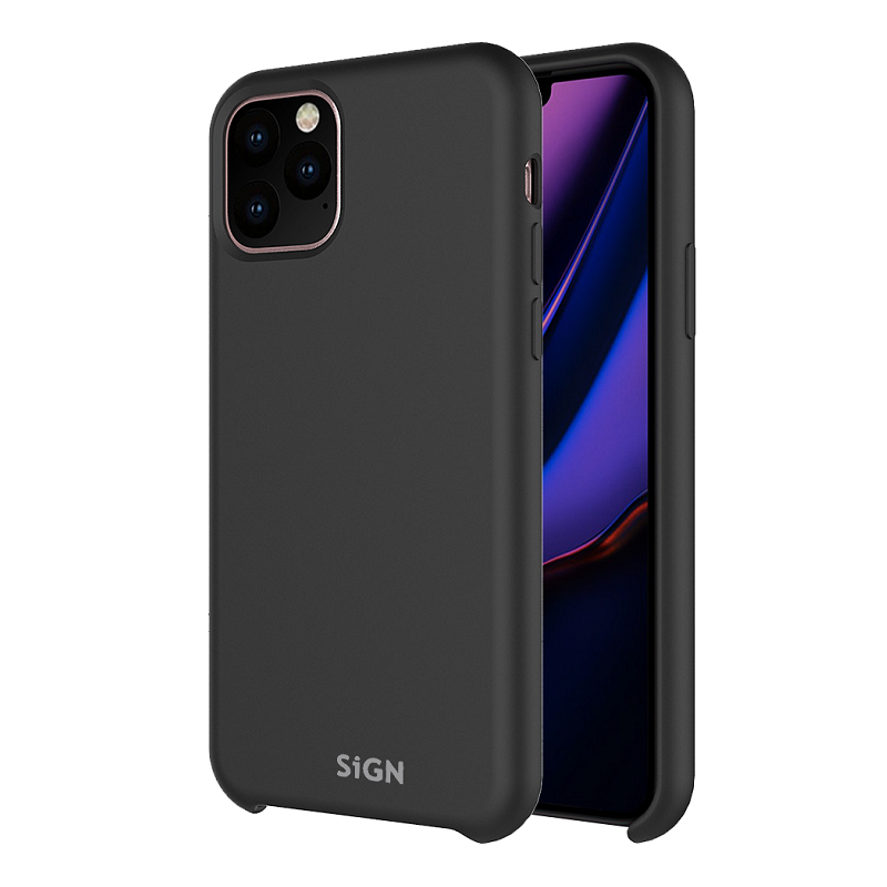 SiGN Liquid Silicone skal till iPhone 11 Pro Max – svart