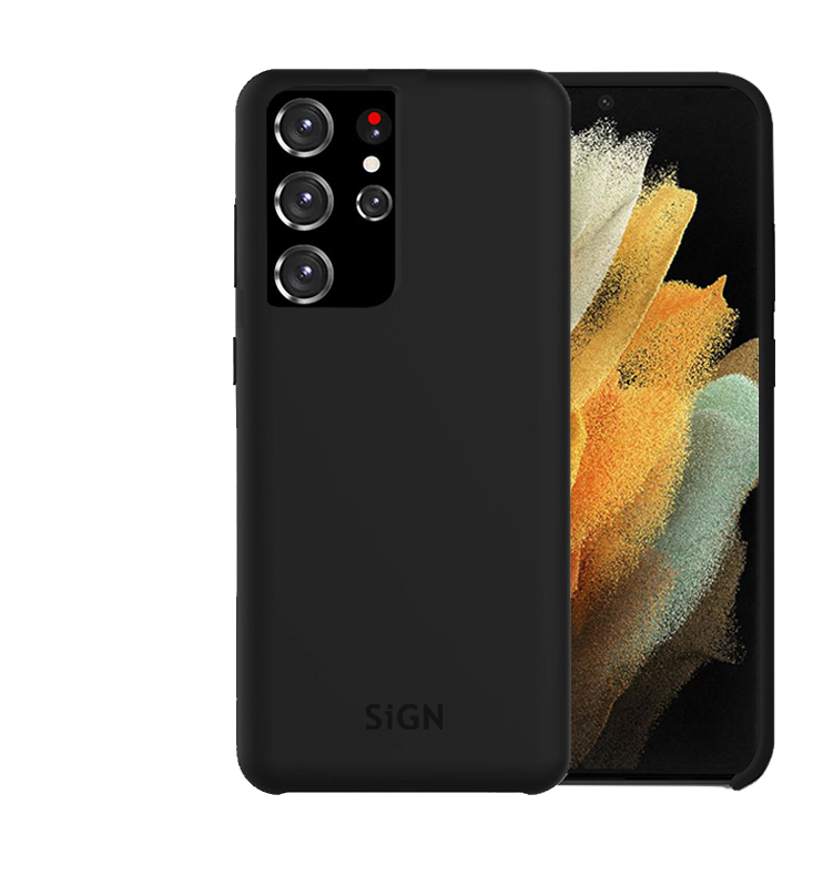 SiGN Liquid Silicone skal till Samsung Galaxy S21 Ultra – svart