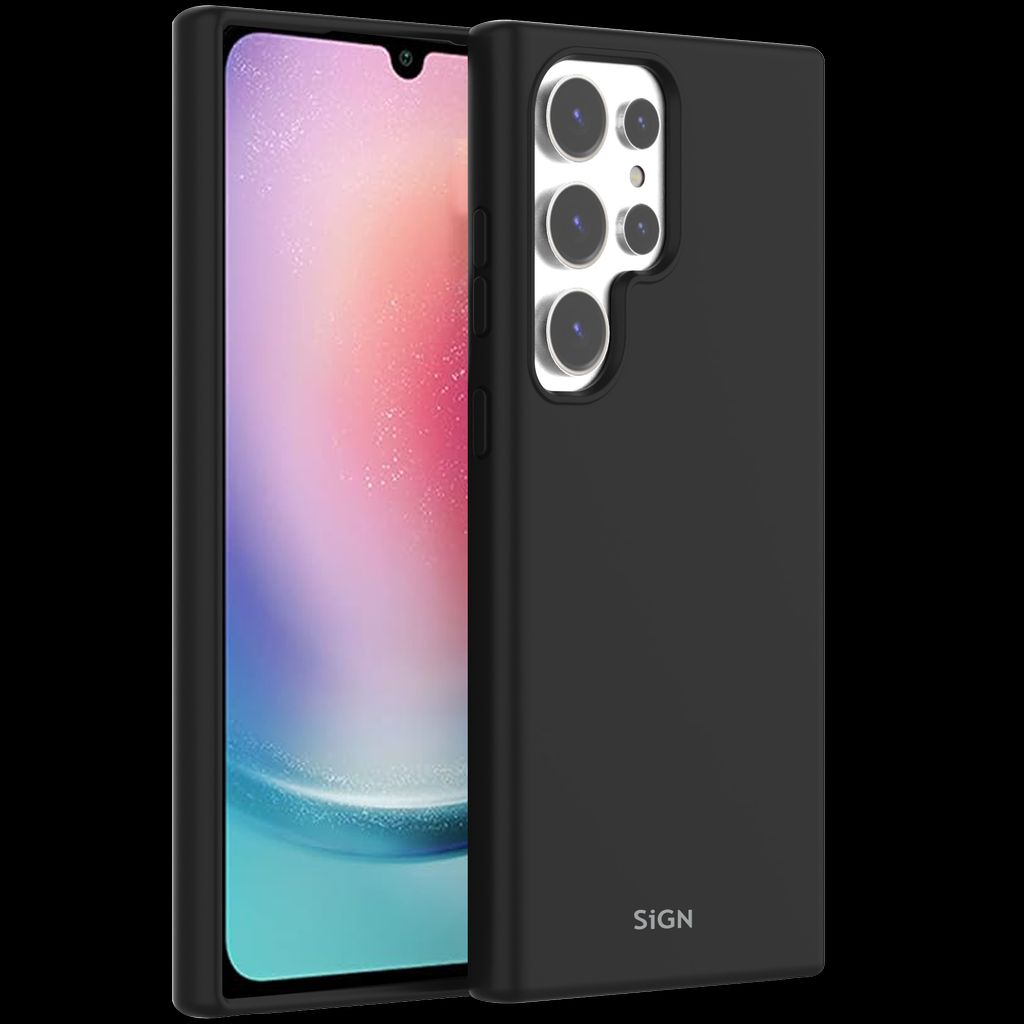 SiGN Liquid Silicone skal till Samsung Galaxy S24 Ultra – svart