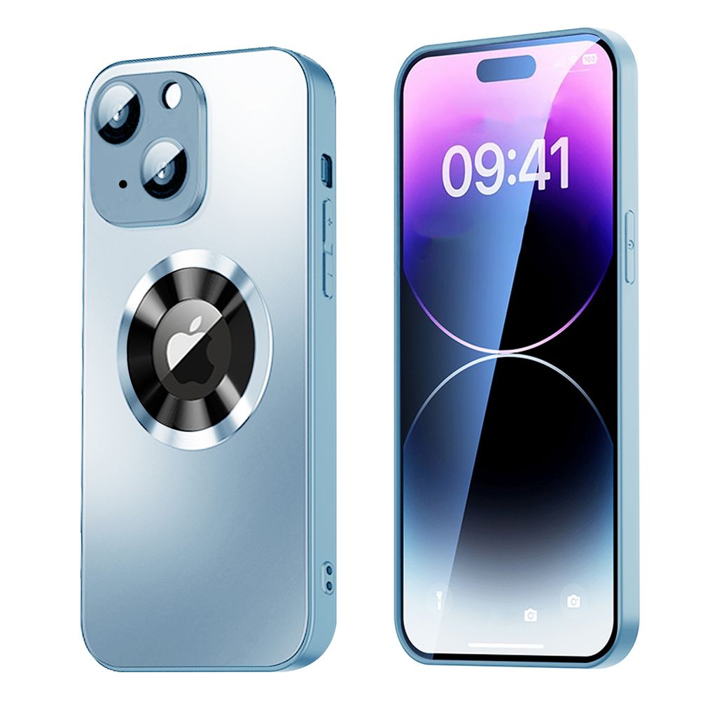 SiGN magnetiskt skal iPhone 15 Plus with lens protection and logo view – blå