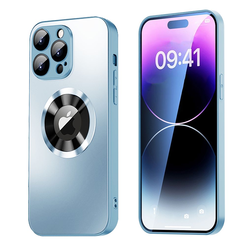 SiGN magnetiskt skal iPhone 15 Pro Max with lens protection and logo view – blå